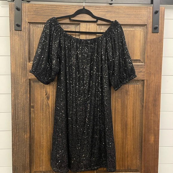 Venus ~ Sequin off the shoulder dress - NWOT - Picture 5 of 5